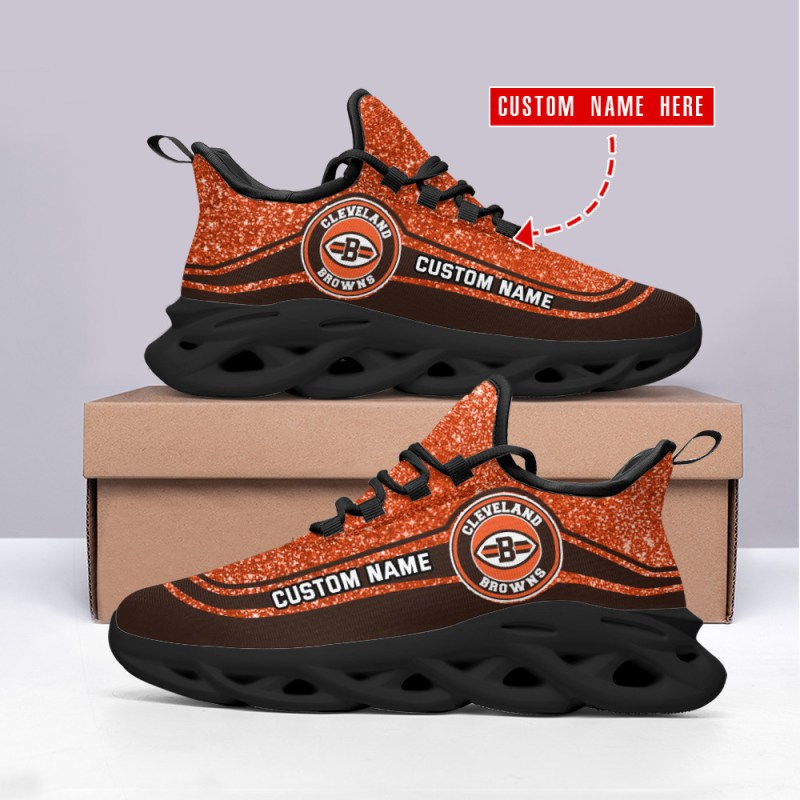 Cleveland Browns Personalized Yezy Running Sneakers