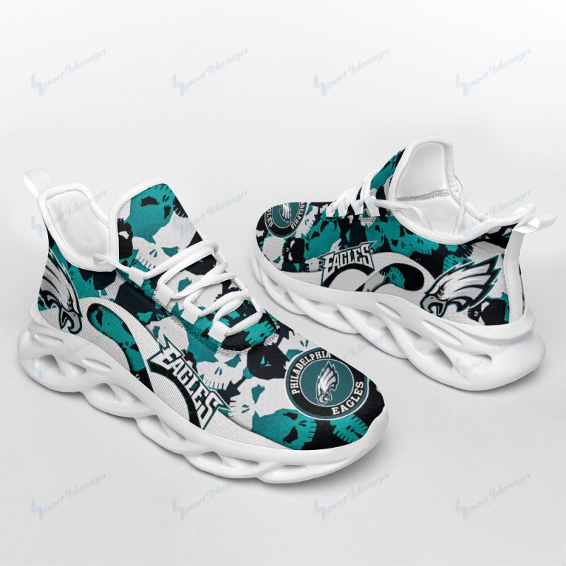 Philadelphia Eagles Yezy Running Sneakers Side View