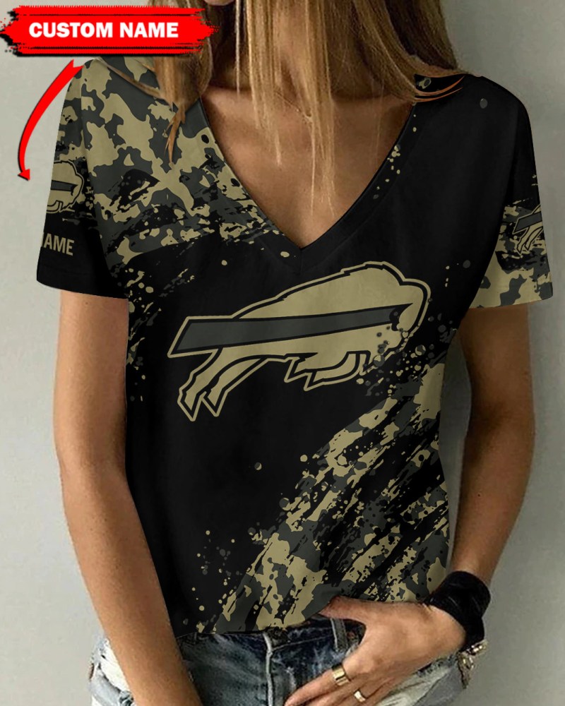 Buffalo Bills Personalized Summer V-neck T-shirt - Image 1