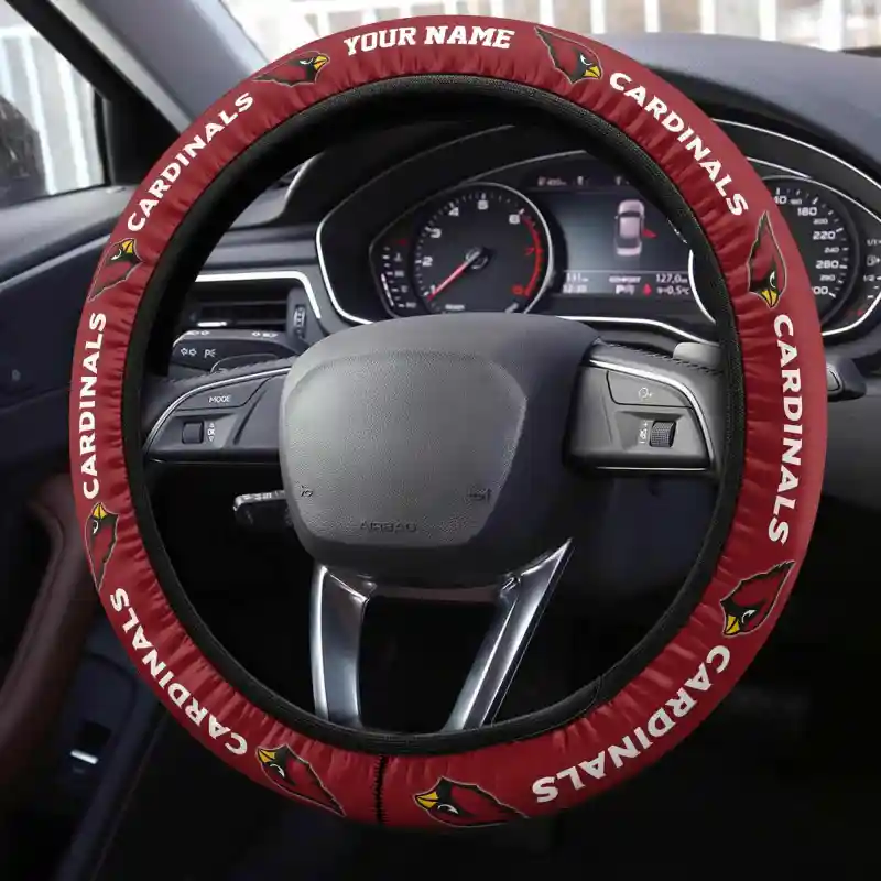 Arizona Cardinals Personalized Steering Wheel Cover