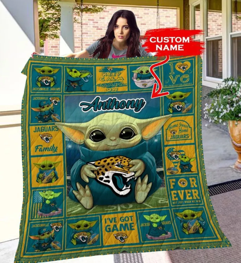 Jacksonville Jaguars Personalized Premium Quilt