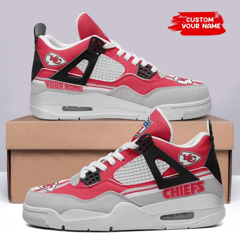 Kansas City Chiefs AJ4 Sneakers Back View