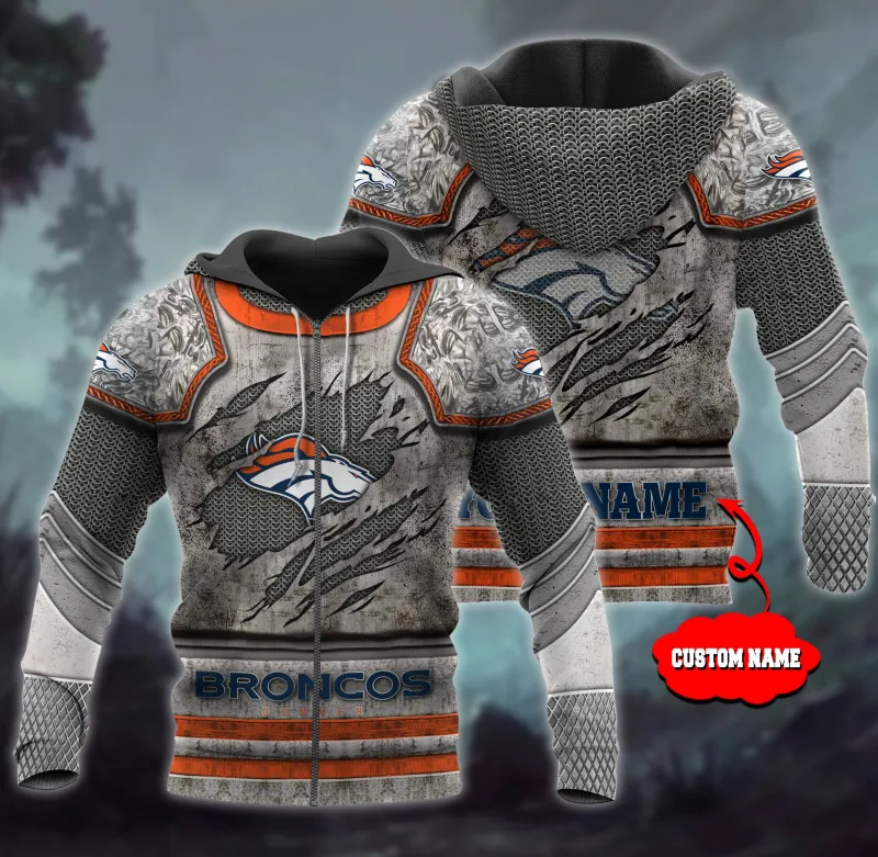 Denver Broncos Personalized All Over Printed Sweater