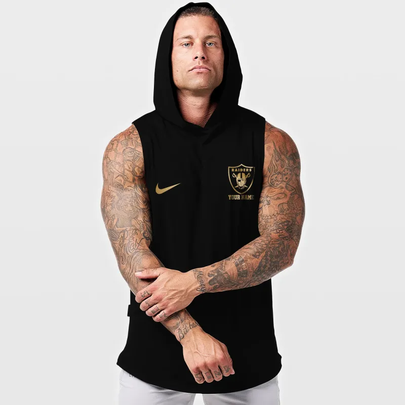 Las Vegas Raiders Men's Workout Hooded Tank Top