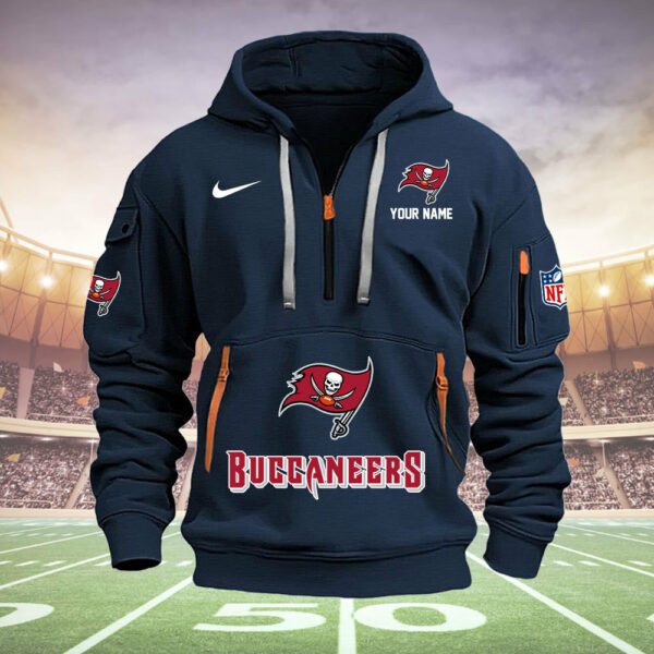 Tampa Bay Buccaneers Quarter Zip Hoodie 6