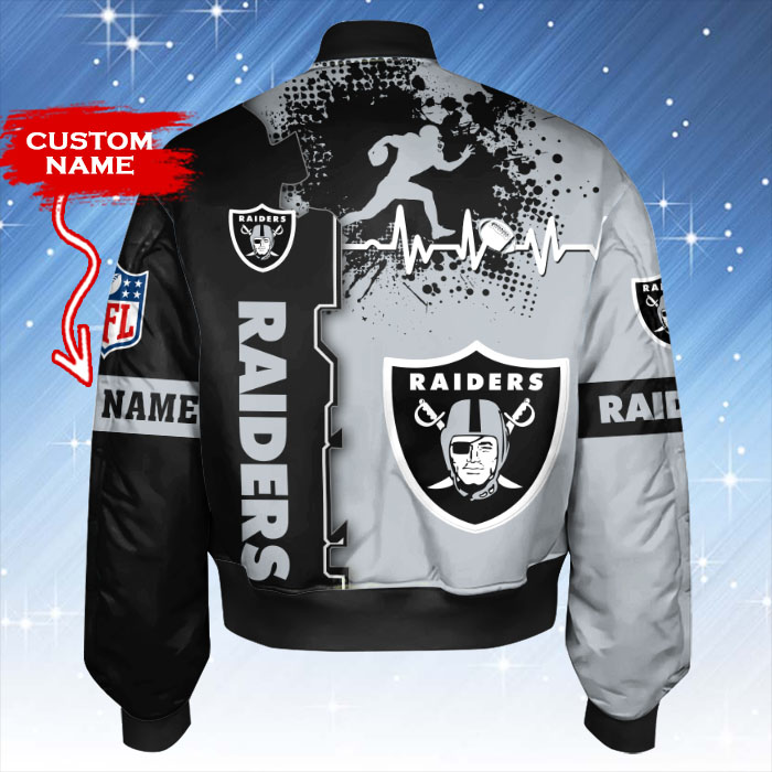 Las Vegas Raiders Bomber Jacket Detail