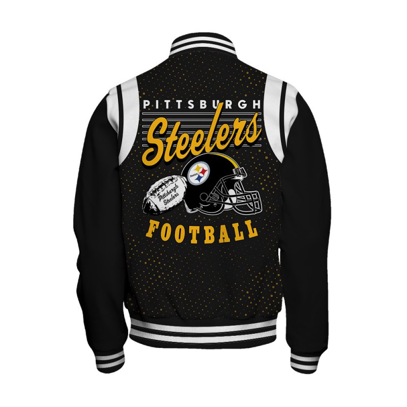 Pittsburgh Steelers Varsity Jacket Side