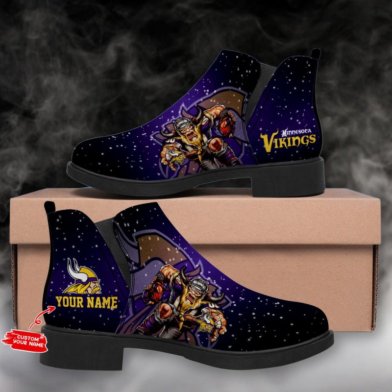 Minnesota Vikings Personalized Comfort Fashion Short Boots