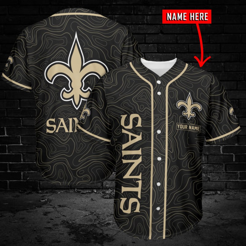New Orleans Saints Personalized Baseball Jersey