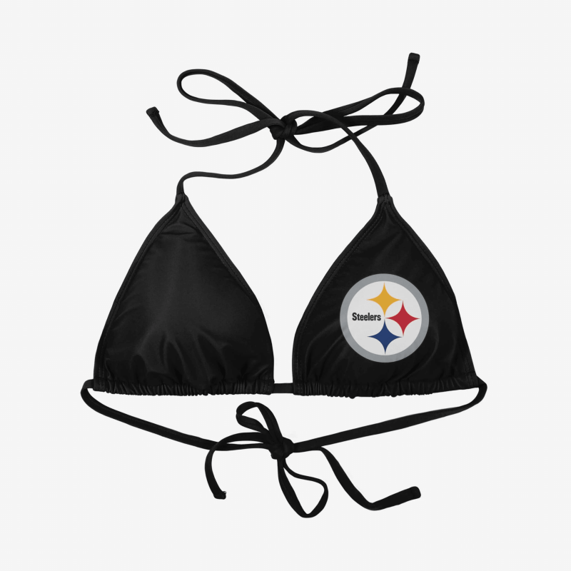 Pittsburgh Steelers Women's Solid Logo Bikini Image 2