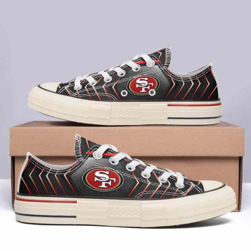 San Francisco 49ers New Low Top Canvas Shoes Side View