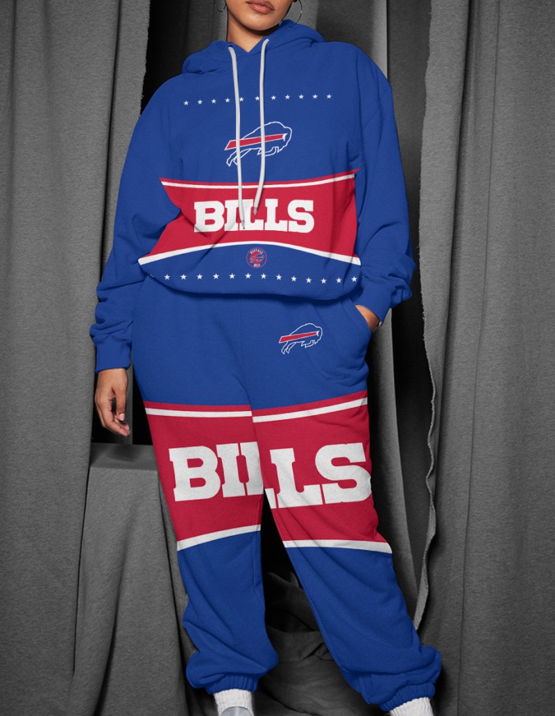 Buffalo Bills Combo Pullover Hoodie And Sweatpants