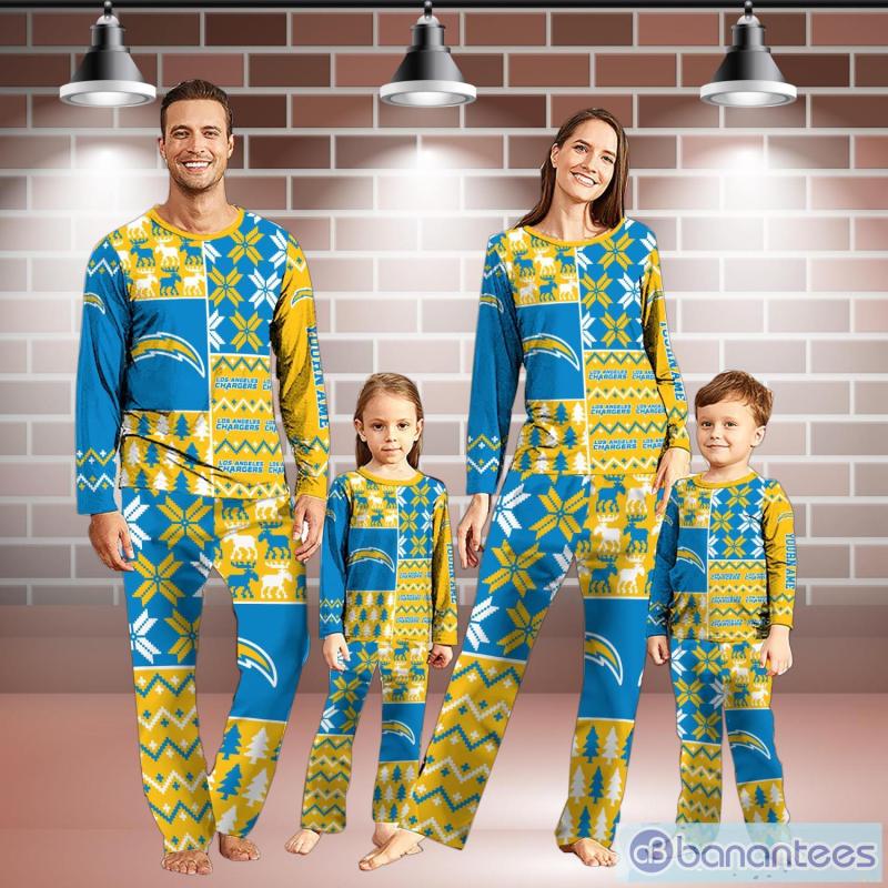Los Angeles Chargers Pajamas Christmas Gift For Family