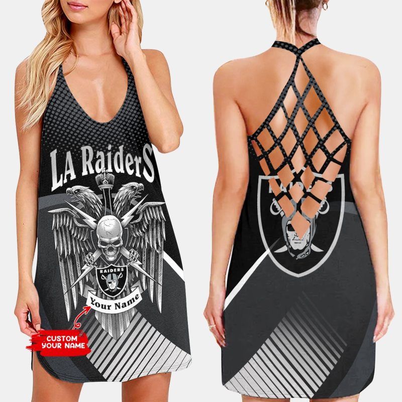 Las Vegas Raiders Personalized Criss-Cross Dress
