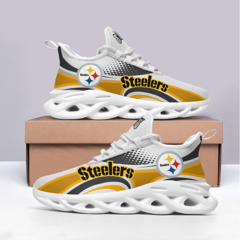 Pittsburgh Steelers Yezy Running Sneakers - Side View