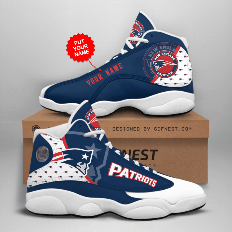 New England Patriots Personalized AJD13 Sneakers