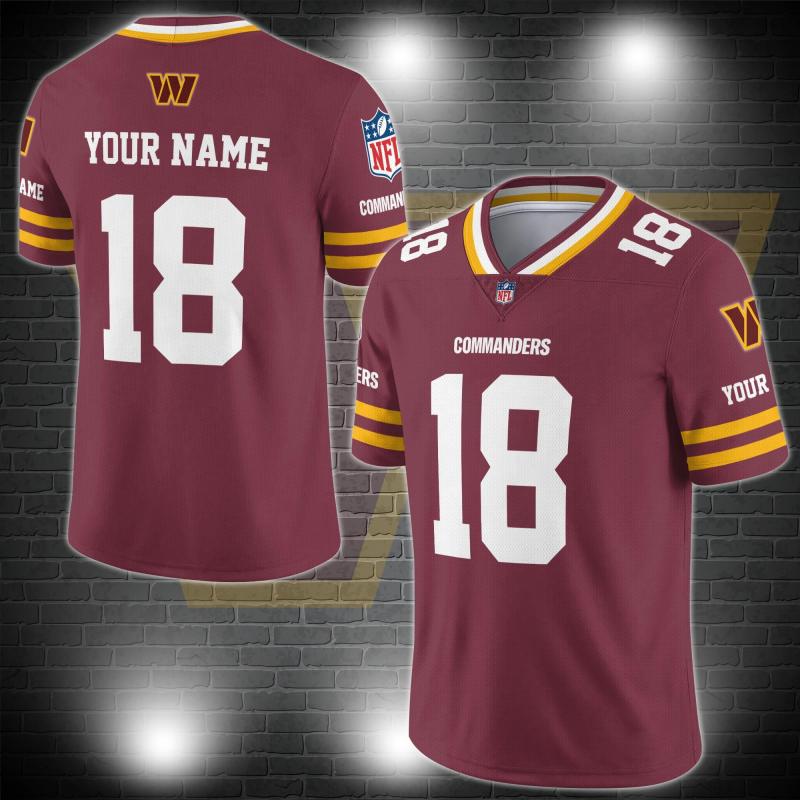 Washington Commanders Personalized V-neck Jersey