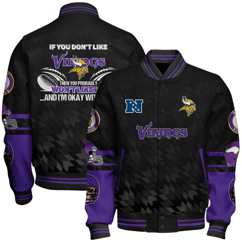 Minnesota Vikings Varsity Jacket Front View