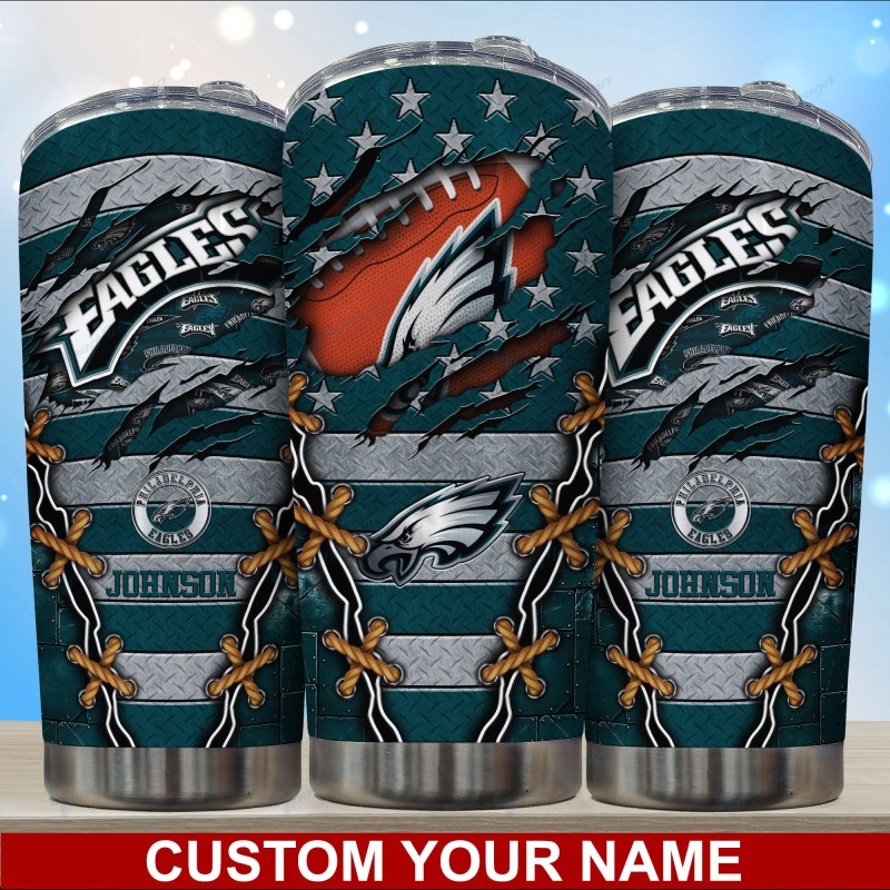 Philadelphia Eagles Personalized Tumbler Image 2