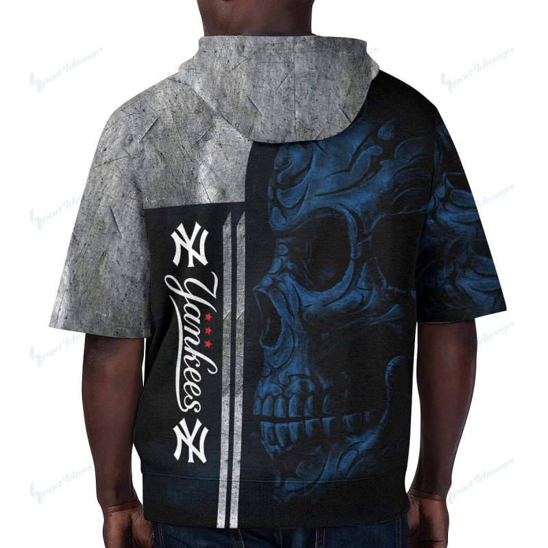 New York Yankees Short Sleeve Hoodie Back