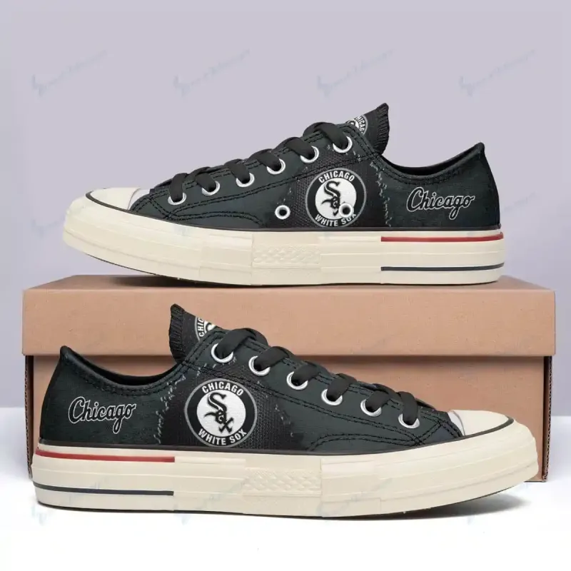 Chicago White Sox New Low Top Canvas Shoes 4
