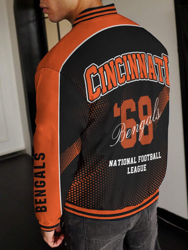 Cincinnati Bengals Varsity Jacket - Back View