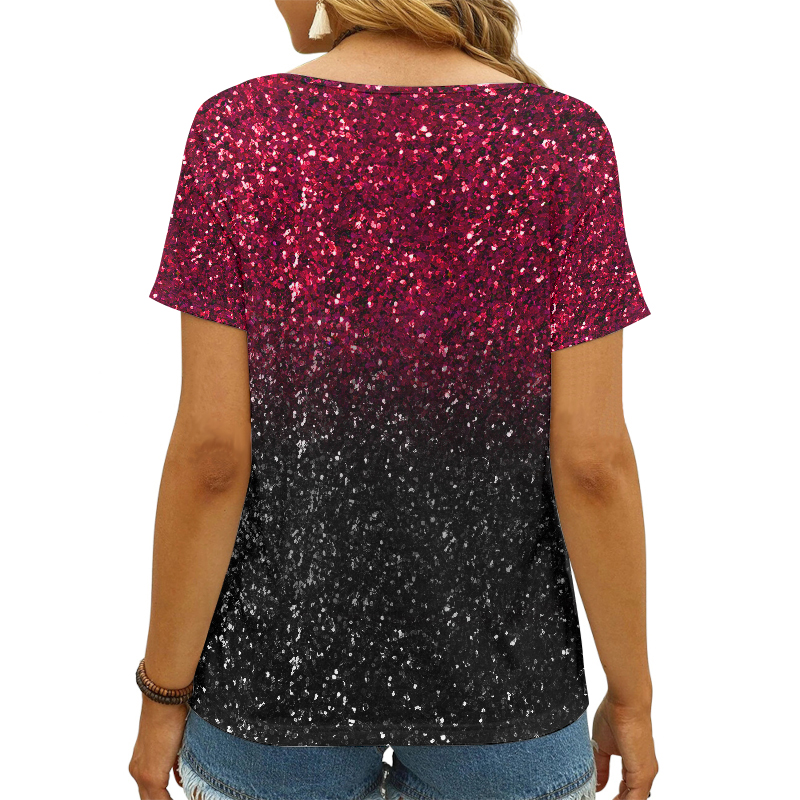 Kansas City Chiefs V-neck Women T-shirt Side View