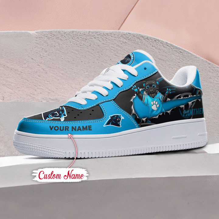 NFL Carolina Panthers Custom Name Air Force 1 Sneaker