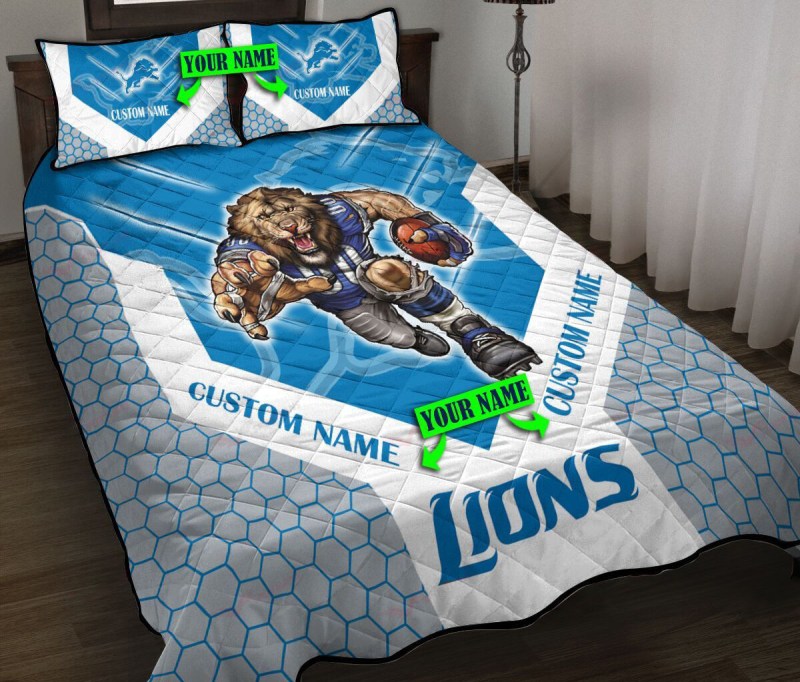 Detroit Lions Personalized Quilt Set