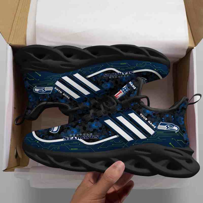 Seattle Seahawks Personalized Yezy Running Sneakers
