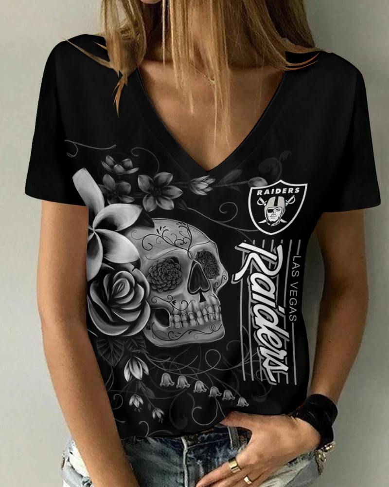 Las Vegas Raiders V-neck T-shirt Image 1