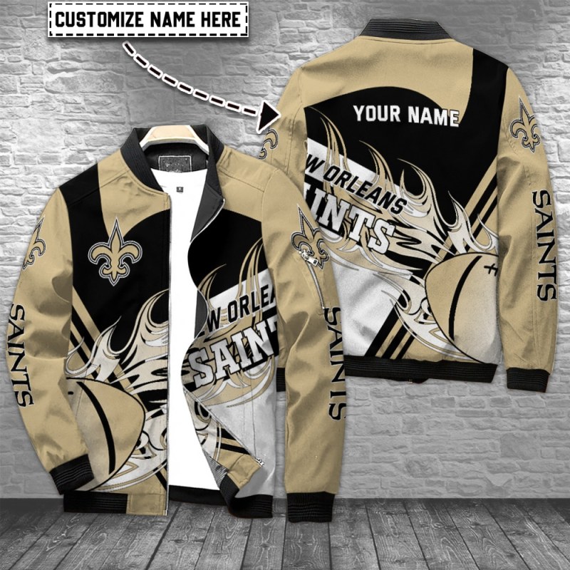 New Orleans Saints Bomber Jacket Mockup 1