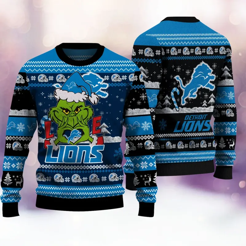 Detroit Lions Ugly Christmas Sweater Image 1