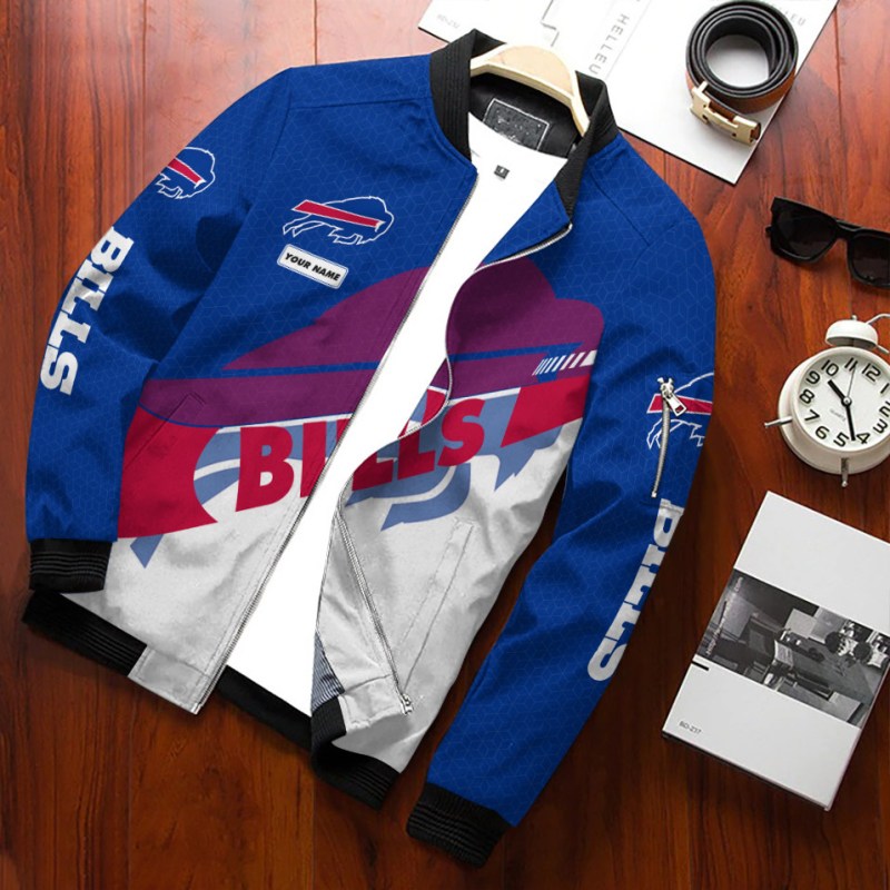 Buffalo Bills Personalized Bomber Jacket Side View