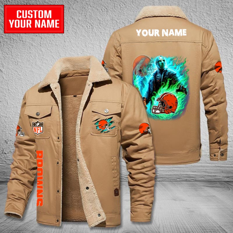 Cleveland Browns Bomber Jacket Coffee