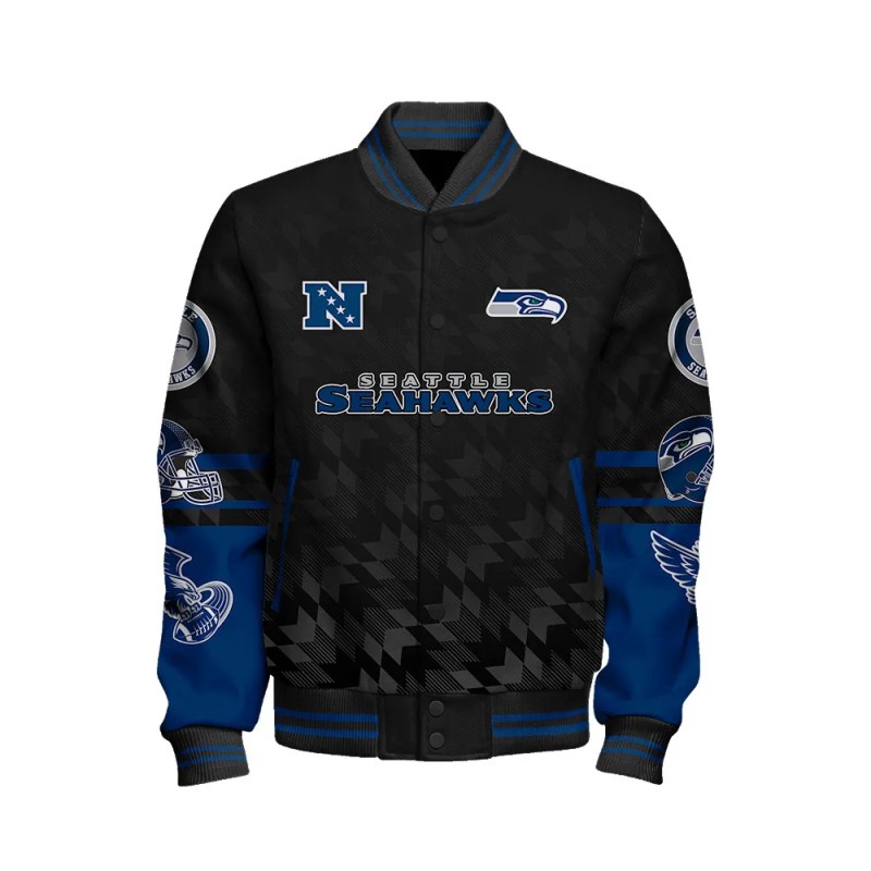 Seattle Seahawks Varsity Jacket Back