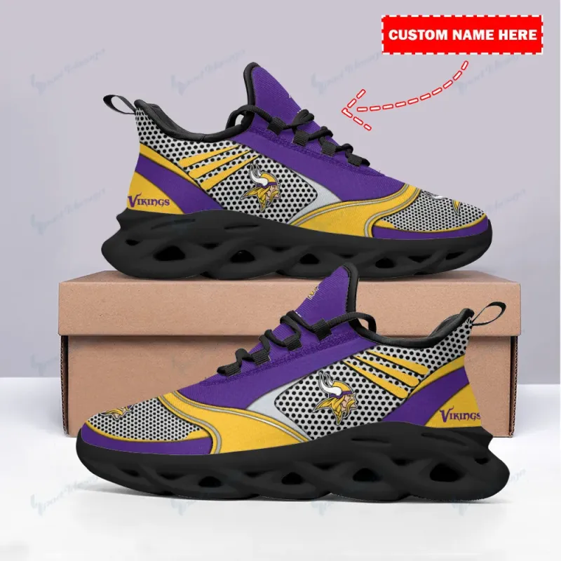 Minnesota Vikings Personalized Yezy Running Sneakers Image 3