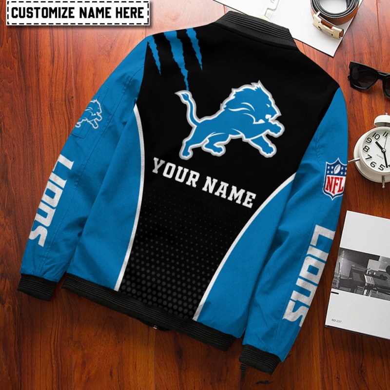 Detroit Lions Bomber Jacket - Details View