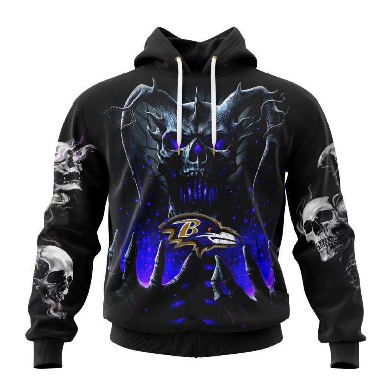 Baltimore Ravens Special Skull Art Design