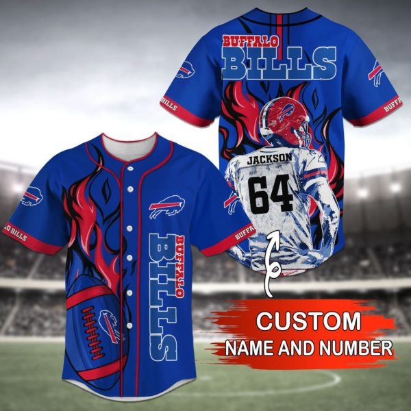 Buffalo Bills Personalized Baseball Jersey