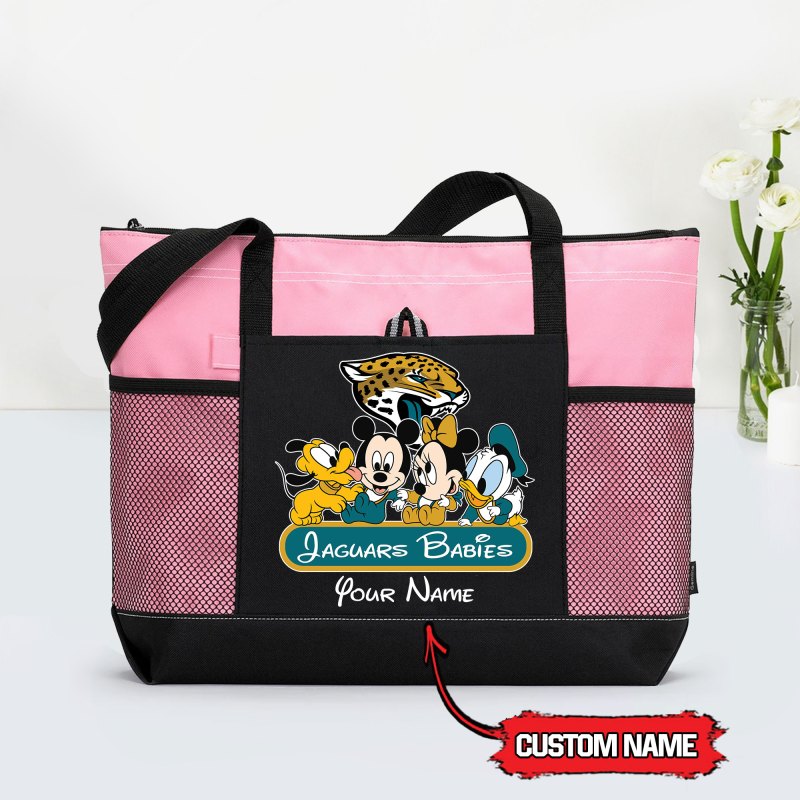 Jacksonville Jaguars Tote Bag Pink Color