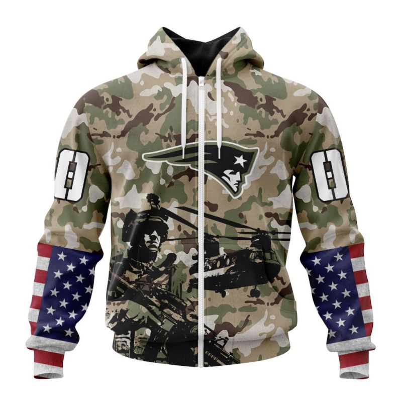 New England Patriots Zip Hoodie Front