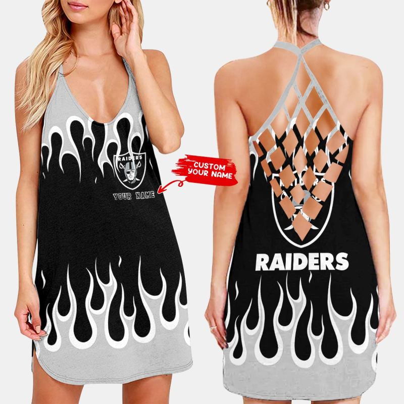 Las Vegas Raiders Personalized Criss-Cross Dress