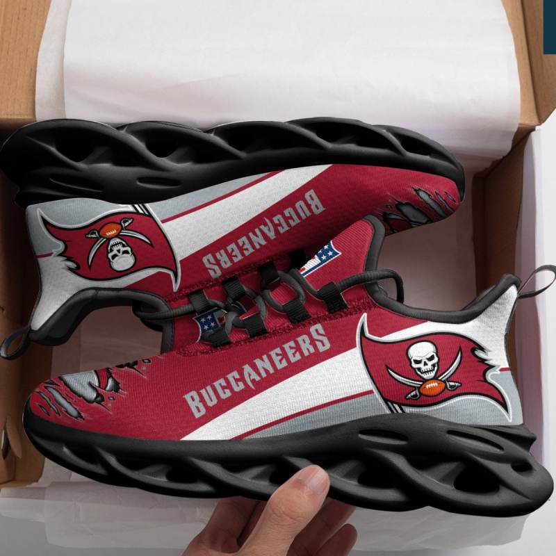Tampa Bay Buccaneers Yezy Running Sneakers - Close Up