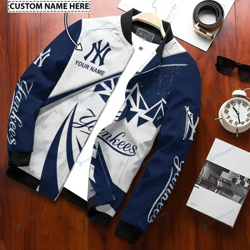 New York Yankees Personalized Bomber Jacket Side