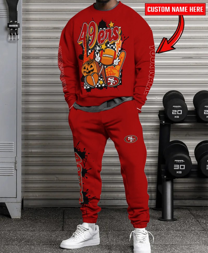 San Francisco 49ers Halloween Collection Sweatshirt and Sweatpants Set