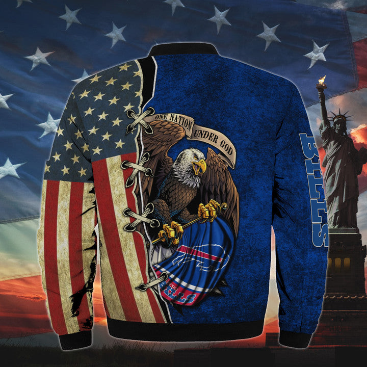 Men’s One Nation Under God Buffalo Bills Bomber Jacket