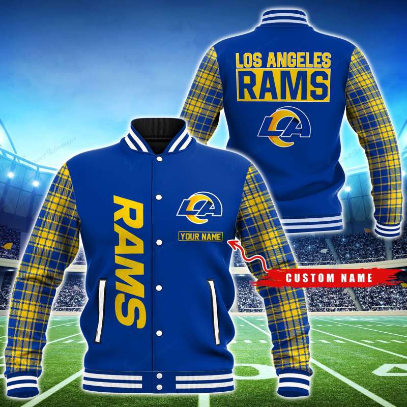 Los Angeles Rams Personalized Baseball Jacket