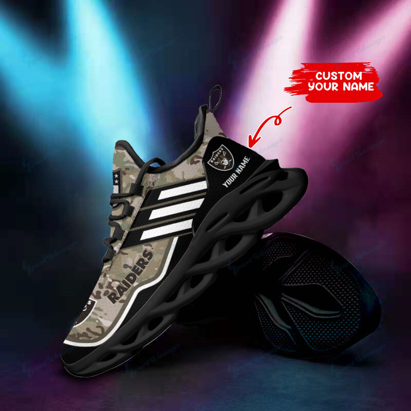 Las Vegas Raiders Personalized Yezy Running Sneakers Image 5