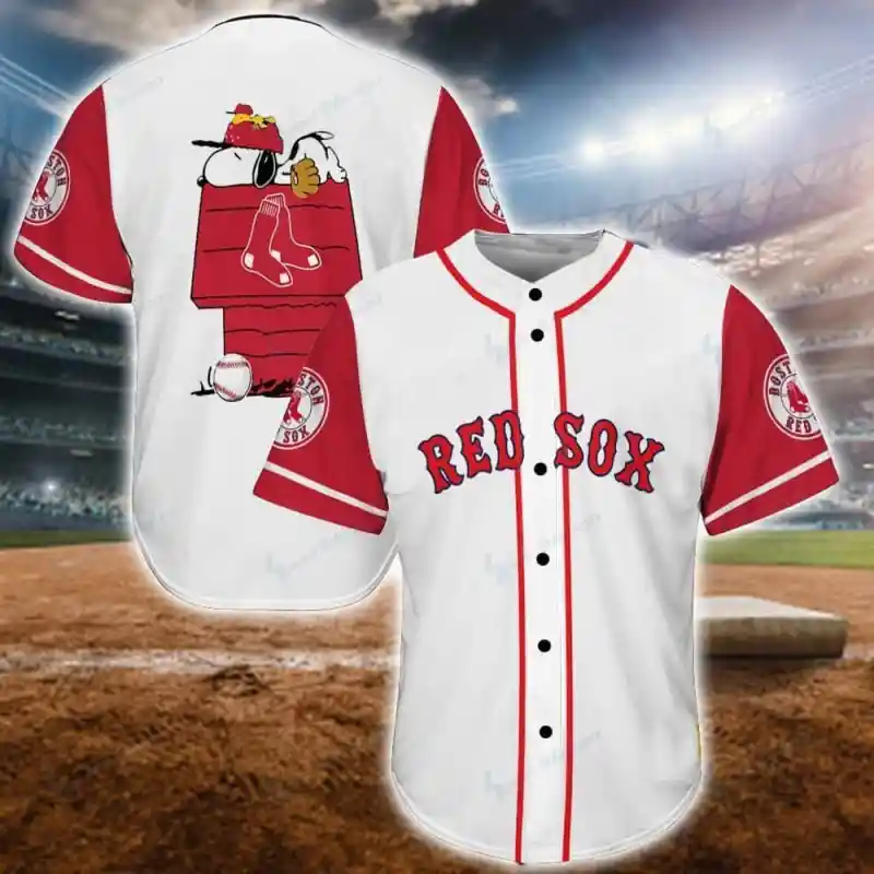 Snoopy-Boston Red Sox Baseball Jersey